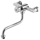Gastro-inox Mengkraan Met Waterbesparende Drukknopbediening, Lange Uitloop Onderzijde