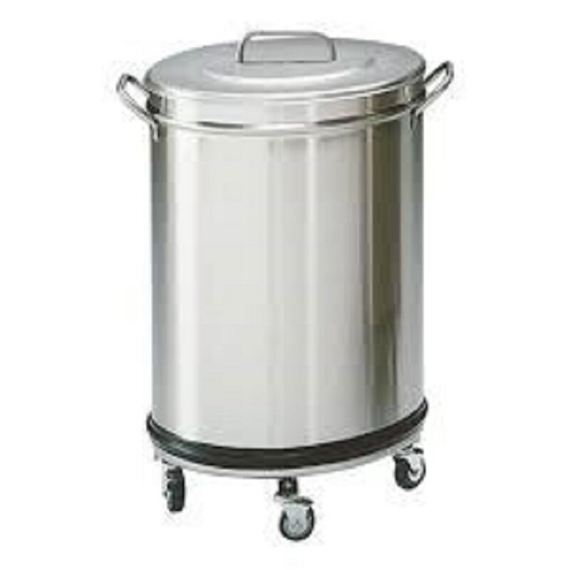 Gastro-inox Afvalbak 75 Liter Met Losse Deksel, Roestvrijstaal Aisi 304