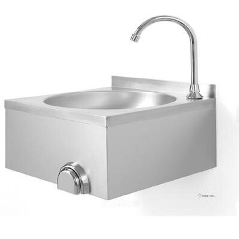 Gastro-inox Wasbak Met Kniebediening en Kraan, Roestvrijstaal Aisi 304