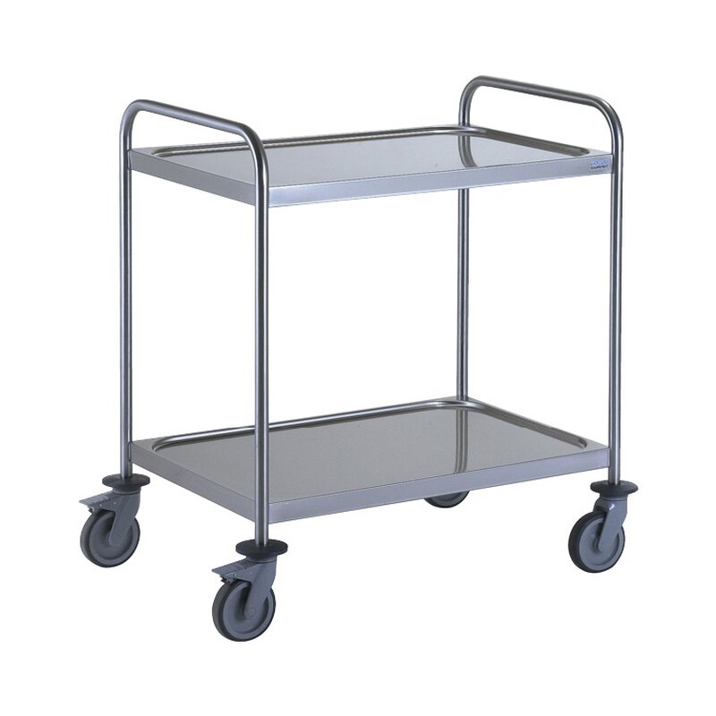 Gastro-inox Serveerwagen 2 Bladen Roestvrijstaal Aisi 304, 800x500mm