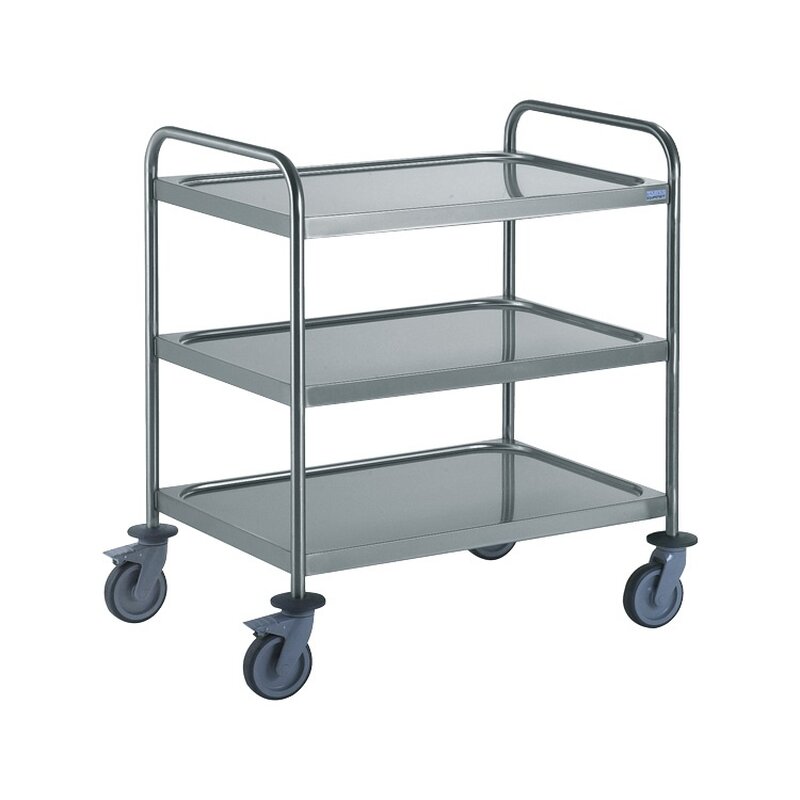 Gastro-inox Serveerwagen 3 Bladen Roestvrijstaal Aisi 304, 800x500mm