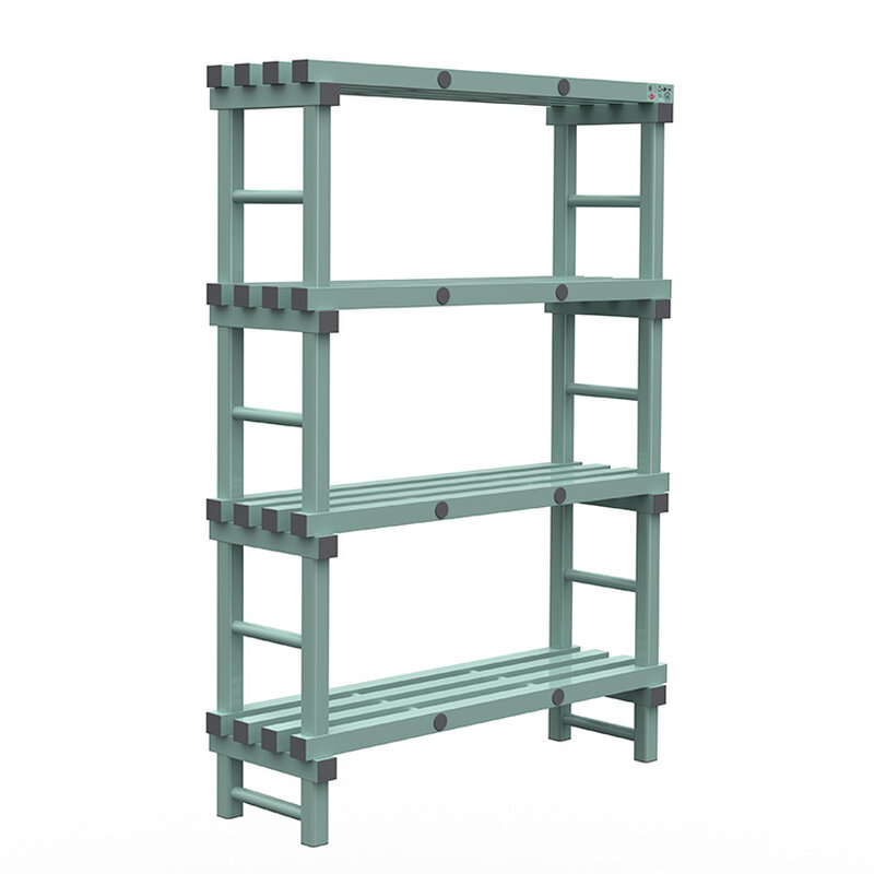 Gastro-inox Rea Design Eurostelling 4 Schappen 1200(l)x400(d)x1750(h)mm