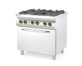 Hendi Gasfornuis 4-pits Met Convectieoven GN 1/1