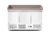 Hendi Pizzawerkbank Met 3 Deuren en Koelvitrine 380+40l