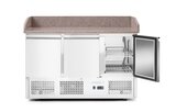 Hendi Pizzawerkbank Met 3 Deuren en Koelvitrine 380+40l