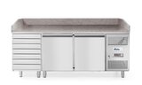 Hendi Pizzawerkbank Met 2 Deuren en 7 Lades 280l