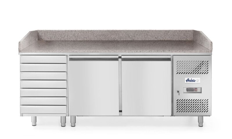 Hendi Pizzawerkbank Met 2 Deuren en 7 Lades 280l