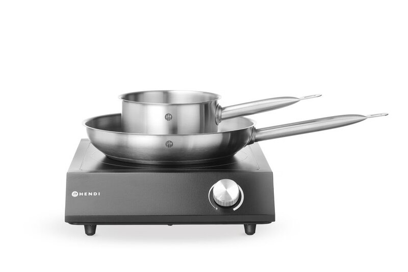 Hendi Set: Inductie Kookplaat 3500w + Steelpan + Koekenpan