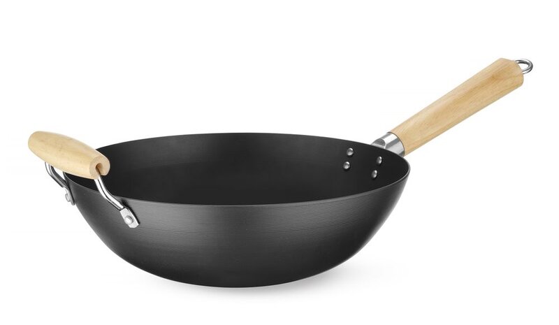 Hendi Wok Met Houten Handvat