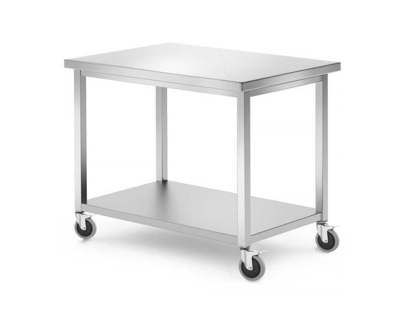Hendi Mobiele Tafel, Met Plank – Geschroefd