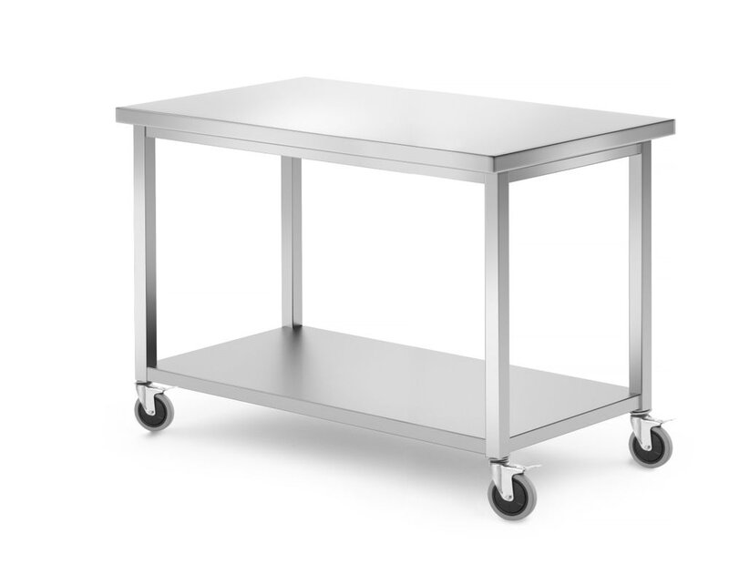 Hendi Mobiele Tafel, Met Plank – Geschroefd