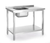 Hendi Spoeltafel Met Legplank, Met Bouten