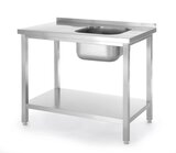 Hendi Spoeltafel Met Legplank, Met Bouten