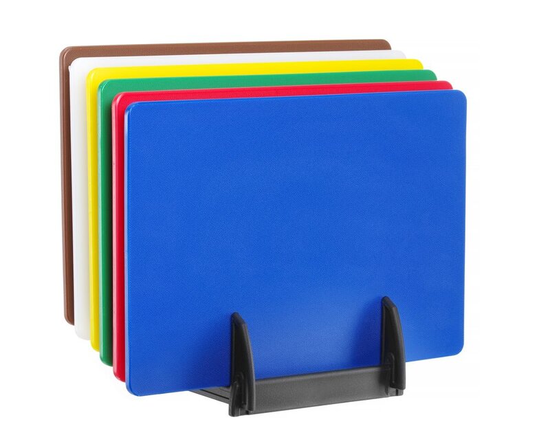 Hendi Set Van 6 Haccpsnijplanken Met Rek