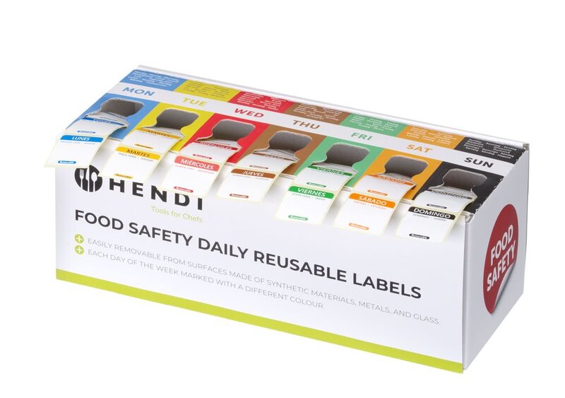 Hendi Set Voedselveiligheidsstickers, Multifunctioneel, Eenvoudig Verwijderbaar, Met Een Dispenser