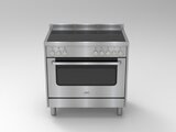 Saro Inductiefornuis+elektrische Oven,ts95ind61x Zilver