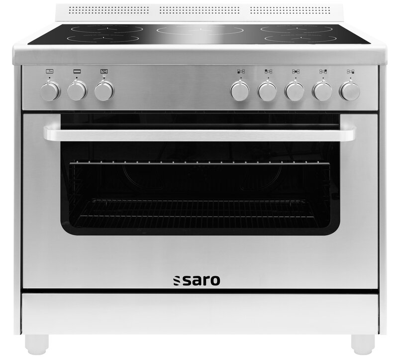 Saro Inductiefornuis+elektrische Oven,ts95ind61x Zilver