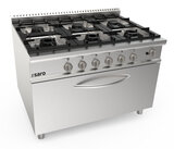 Saro Gasfornuis + Gasoven 6 Pits LQ - Model LQ / Cug6fm