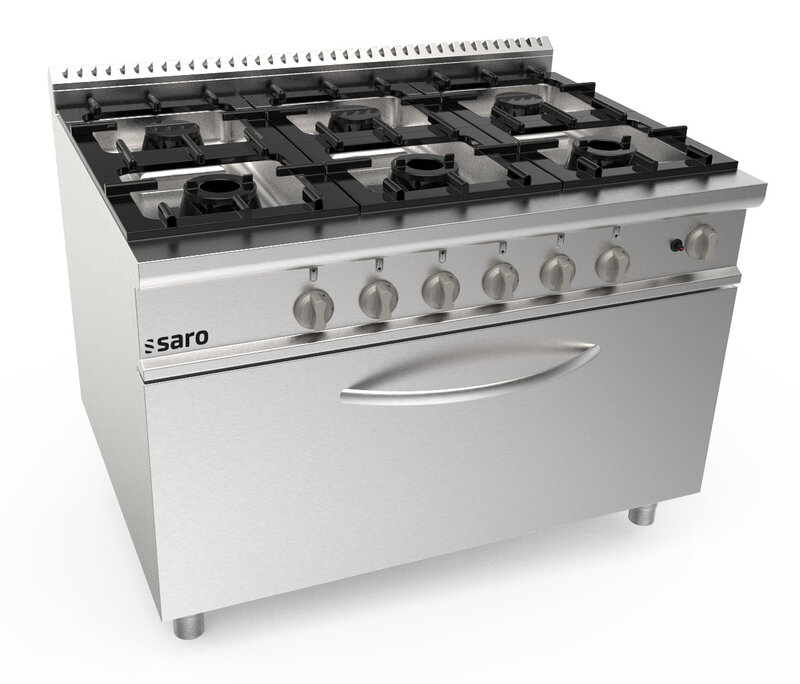 Saro Gasfornuis + Gasoven 6 Pits LQ - Model LQ / Cug6fm
