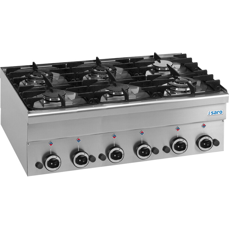 Saro Gasfornuis 6 Branders Tafel 600 Line G6s6