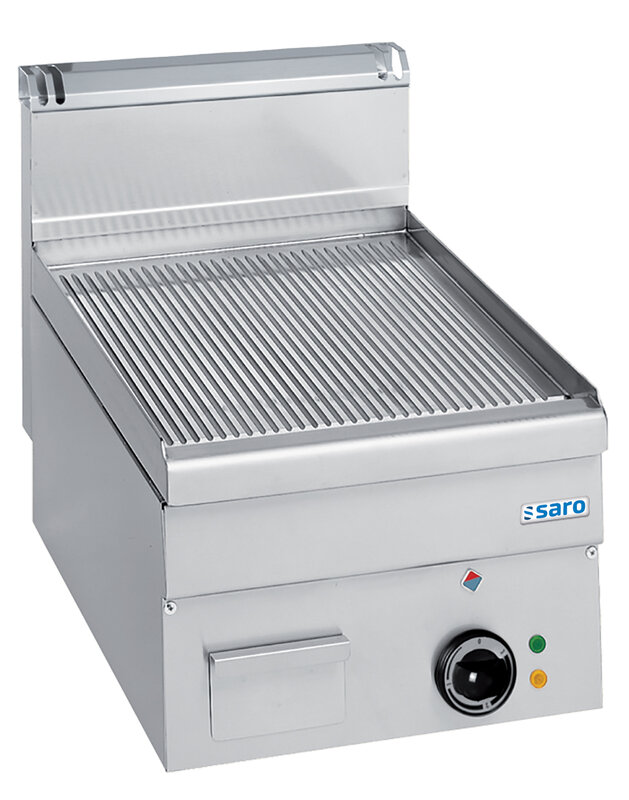Saro Elektrische Grillplaat Geribbeld, 400x600, Eft46r
