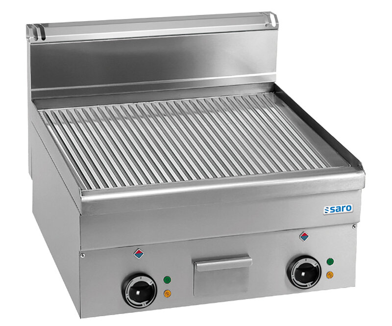 Saro Elektrische Grillplaat Geribbeld, 600x600, Eft66r