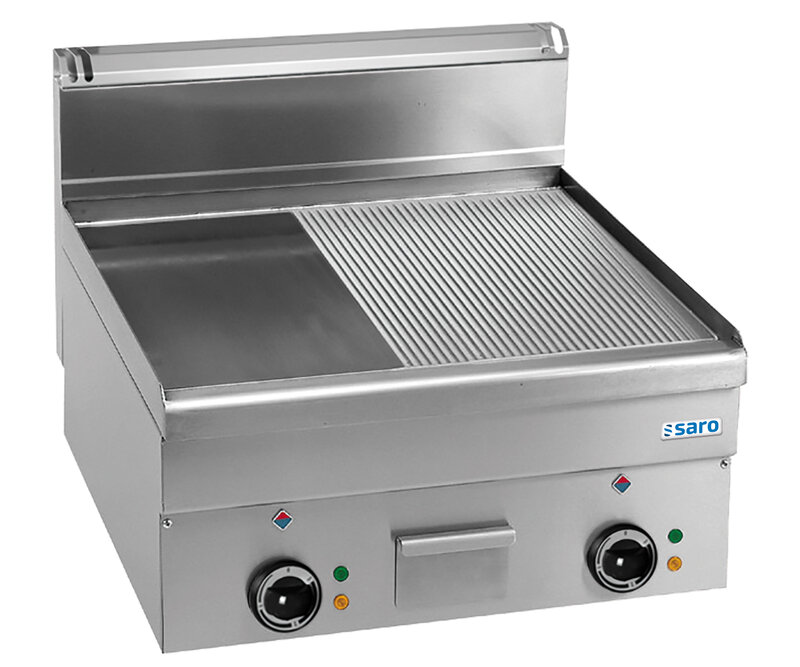 Saro Electric Grill Plate 1/2 Smooth 1/2 Ribbed,eft66lr