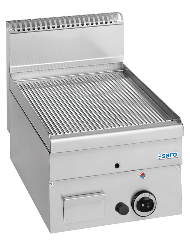Saro Gas Grillplaat Geribbeld, 400x600,gft46r
