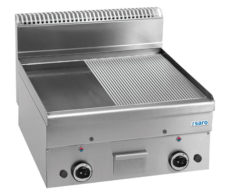 Saro Gas Grill Plate 1/2 Smooth 1/2 Ribbed,gft66lr