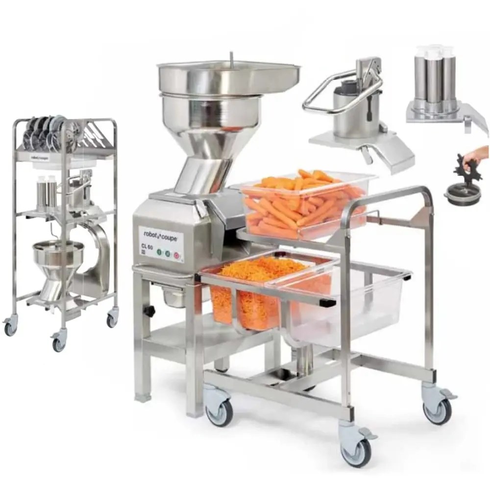 Robot Coupe Groentesnijder | Automatische Invoer | 600kg/u | 1.5kw (400v) | 335x560x1300(h)mm
