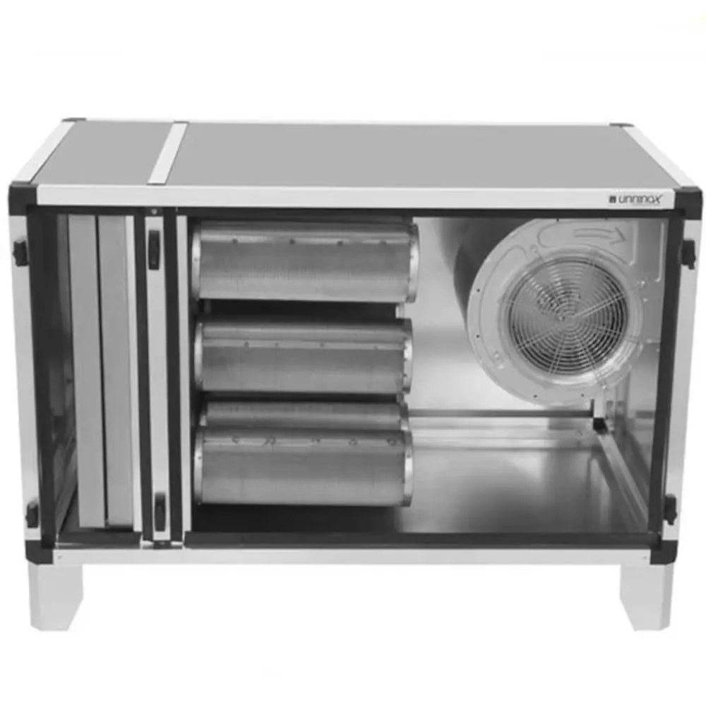 Unninox Geurfilterkast Ftbk | 7.0a | 4000m3/u | 0.75kw | 18 Carbon Filters + 2 Cassette Filters | 1500x790x790(h)mm