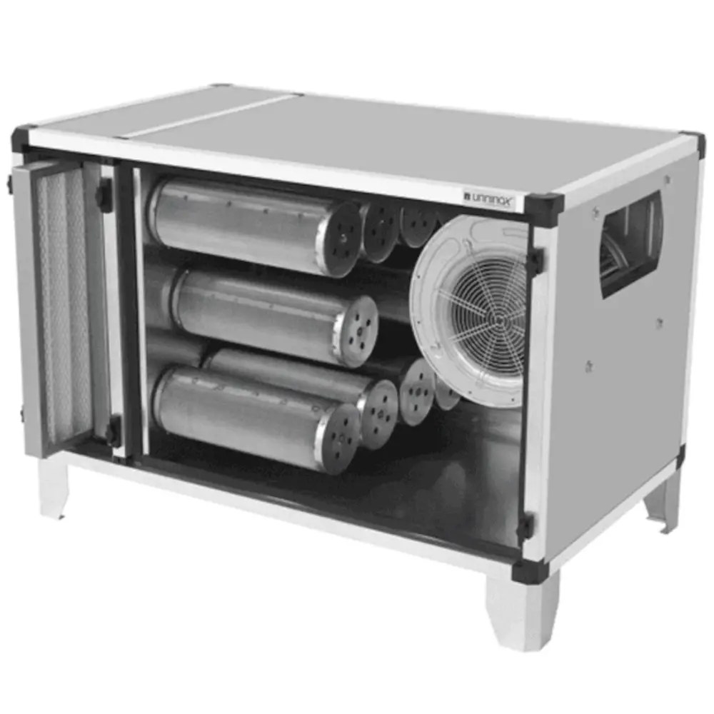 Unninox Geurfilterkast Ftbk | 7.0a | 4000m3/u | 0.75kw | 18 Carbon Filters + 2 Cassette Filters | 1500x790x790(h)mm