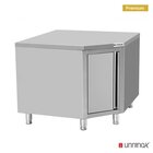 Unninox Hoekwerkkast | Rvs | Deur | Voor 700mm Tafel | 1000x1000x850/900(h)mm