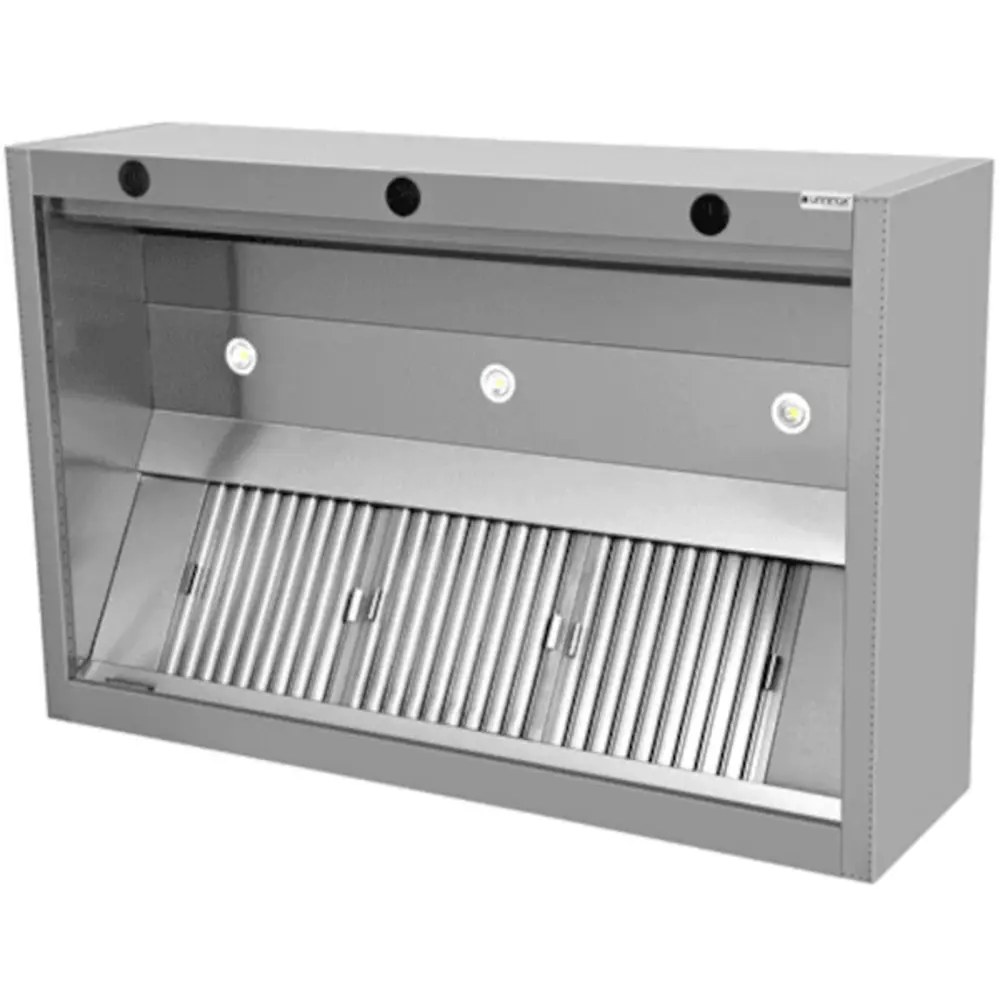 Unninox Rvs Inductie Afzuigkap | 3 Labyrintfilters | 2000x1300x550(h)mm