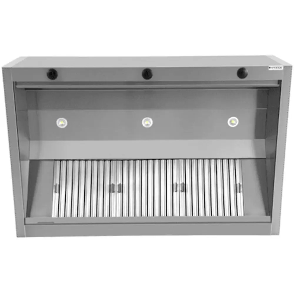Unninox Rvs Inductie Afzuigkap | 3 Labyrintfilters | 2000x1300x550(h)mm