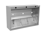 Unninox Rvs Inductie Afzuigkap | 3 Labyrintfilters | 2000x1300x550(h)mm