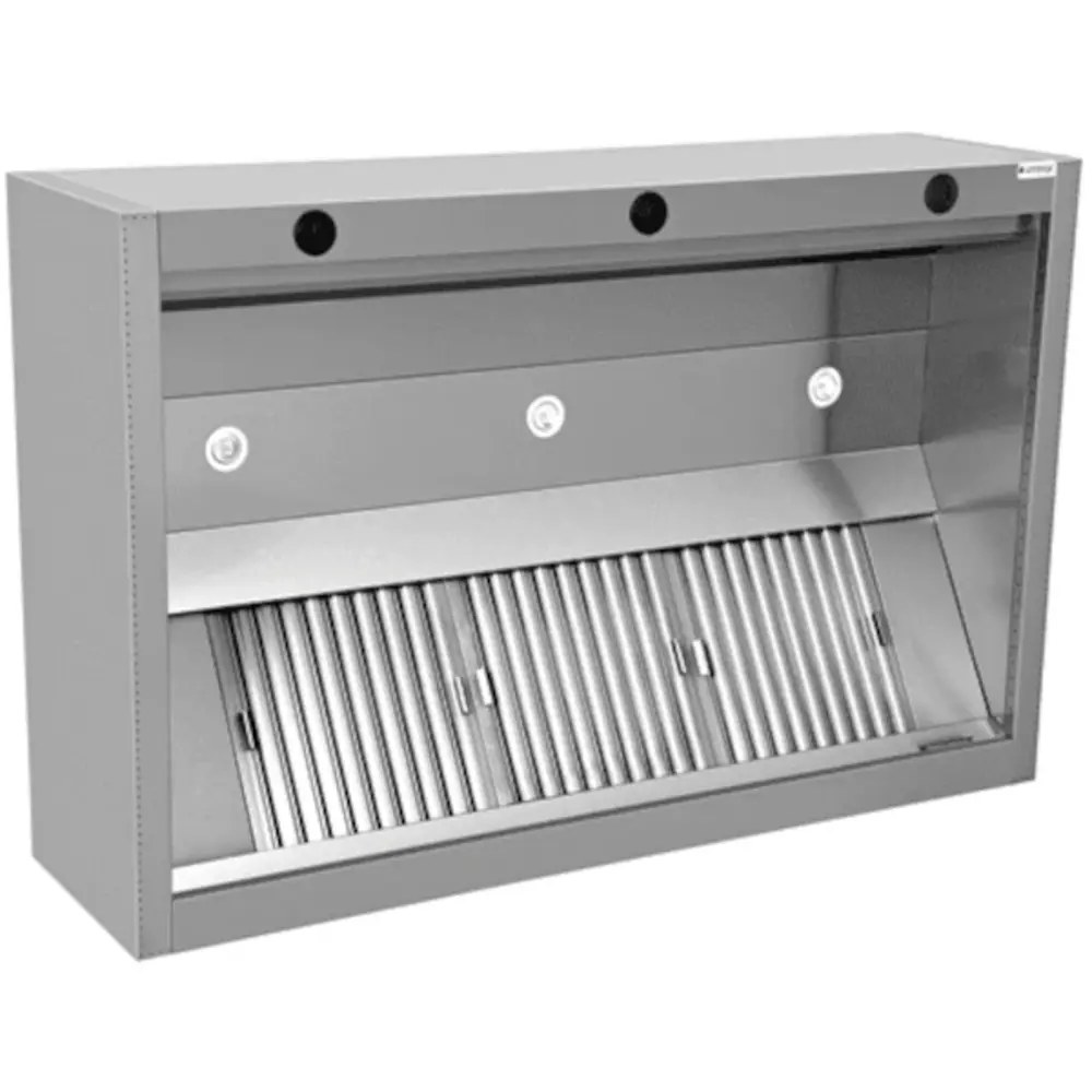 Unninox Rvs Inductie Afzuigkap | 3 Labyrintfilters | 2000x1300x550(h)mm