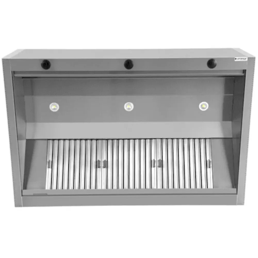 Unninox Inductie Afzuigkap | Rvs | 7 Labyrintfilters | 4500x1300x550(h)mm