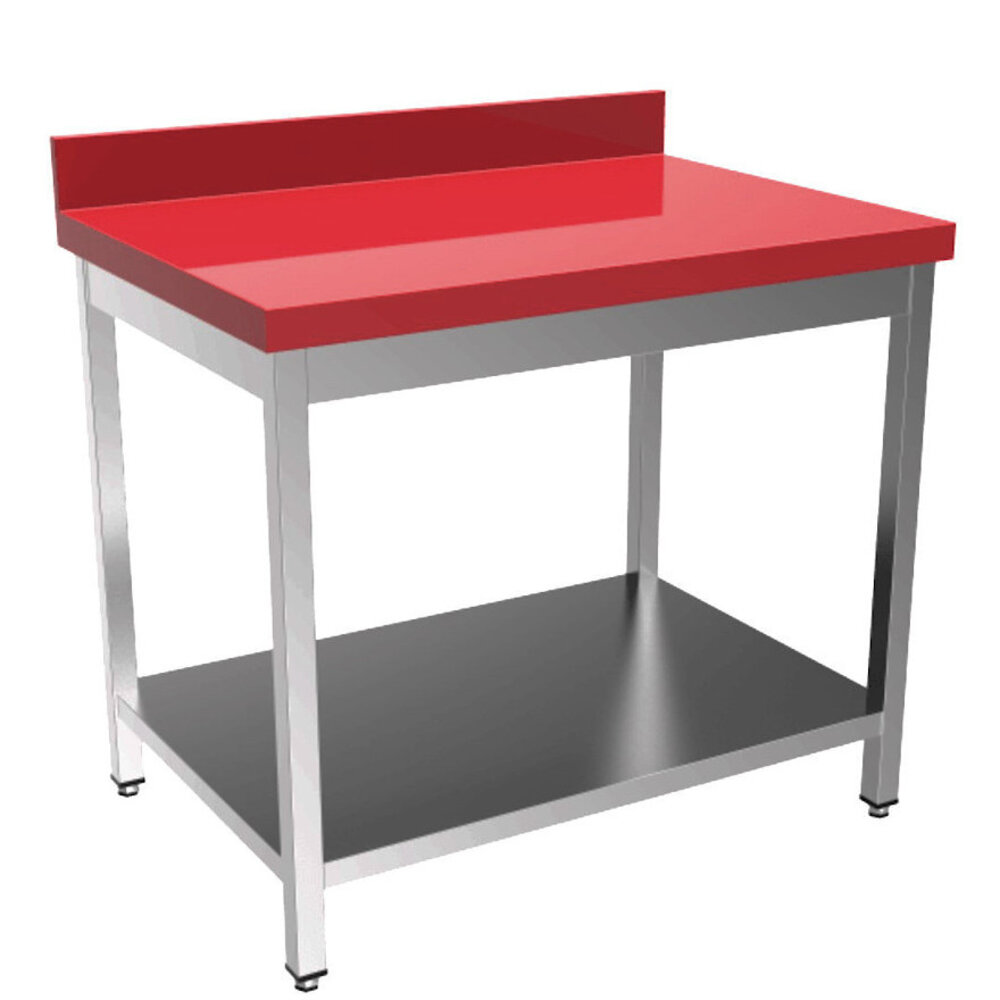 Unninox Snijwerktafel | Rvs/polyethyleen | Gelast | Bodemschap | Diepte 600 | Hoogte 850/900 | Breedte 1000-2000 | Achteropstand