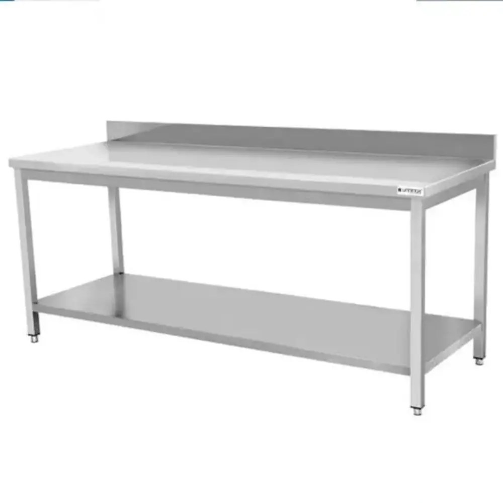 Unninox Werktafel | Eco | Rvs | Bodemschap | Diepte 600 | Hoogte 850/950 | Breedte 600 | Achteropstand | Zelfmontage