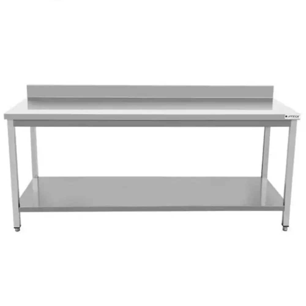 Unninox Werktafel | Eco | Rvs | Bodemschap | Diepte 600 | Hoogte 850/950 | Breedte 600 | Achteropstand | Zelfmontage