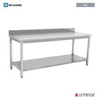 Unninox Werktafel | Eco | Rvs | Bodemschap | Diepte 600 | Hoogte 850/950 | Breedte 600 | Achteropstand | Zelfmontage