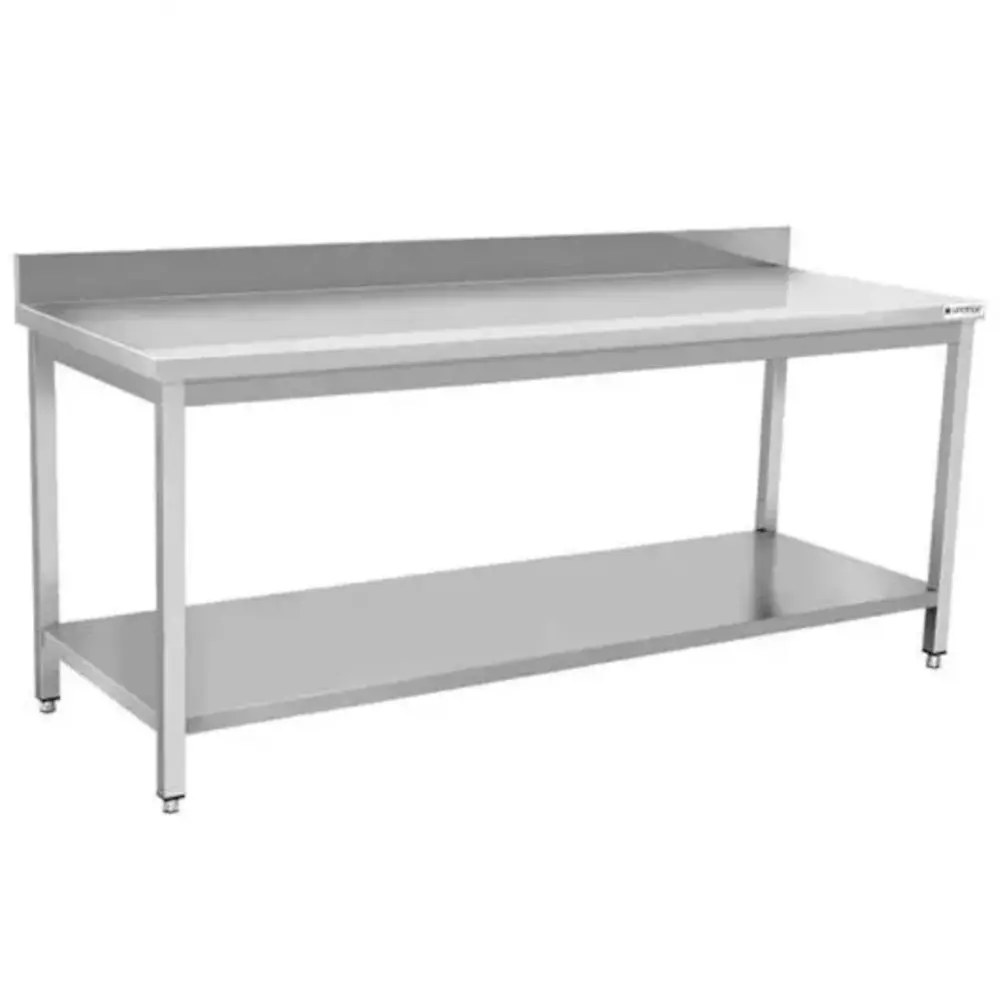 Unninox Werktafel | Eco | Rvs | Bodemschap | Diepte 600 | Hoogte 850/950 | Breedte 600 | Achteropstand | Zelfmontage