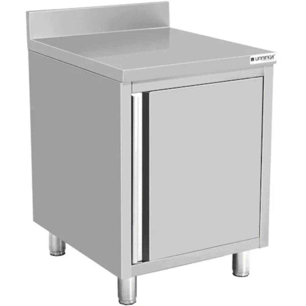 Unninox Werktafel | Rvs | 1 Draaideur | Achteropstand | 500x600x850(h)mm
