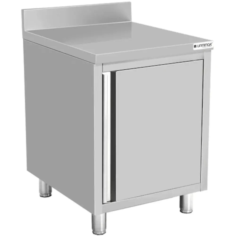 Unninox Werktafel | Rvs | 1 Draaideur | Achteropstand | 500x700x850(h)mm