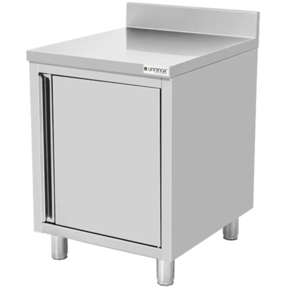 Unninox Werktafel | Rvs | 1 Draaideur | Achteropstand | 500x700x850(h)mm