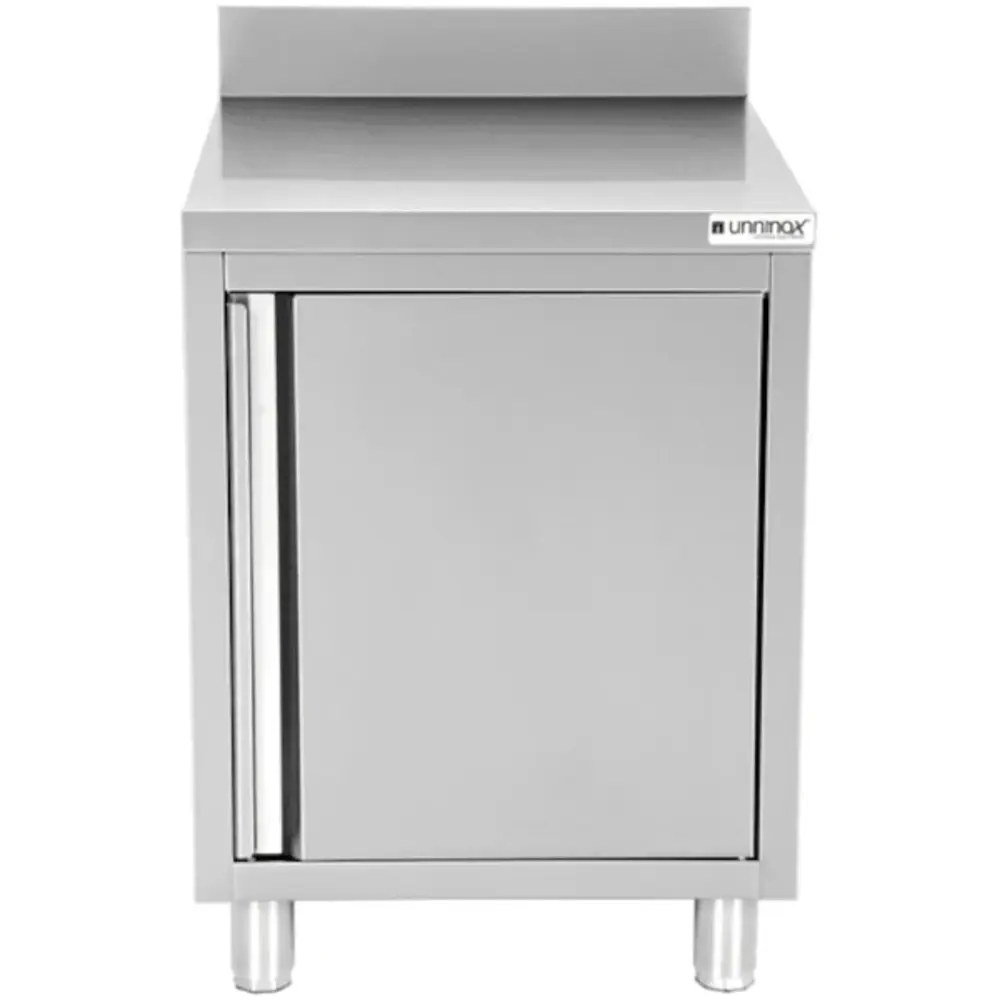 Unninox Werktafel | Rvs | 1 Draaideur | Achteropstand | 600x700x850(h)mm