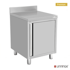 Unninox Werktafel | Rvs | 1 Draaideur | Achteropstand | 600x700x850(h)mm