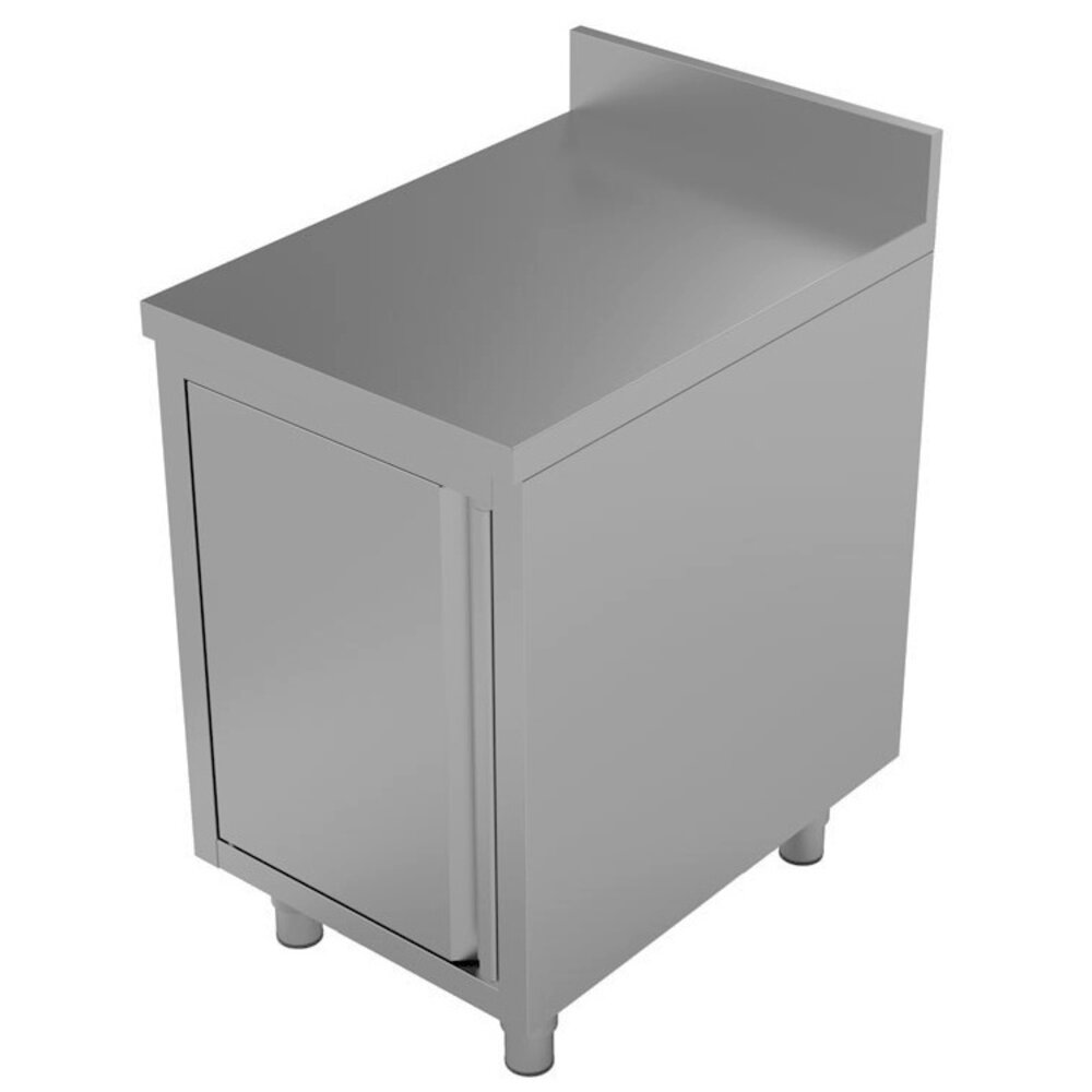 Unninox Werktafel | Rvs | 1 Draaideur | Achteropstand | 700x600x850(h)mm
