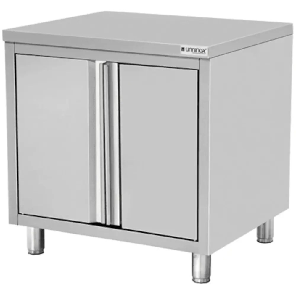 Unninox Werktafel | Rvs | 2 Draaideuren | 800x600x850(h)mm